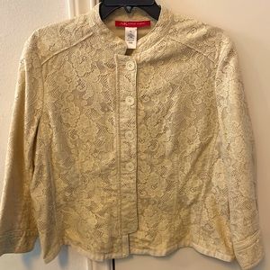 Anne Klein blazer crème color size 16